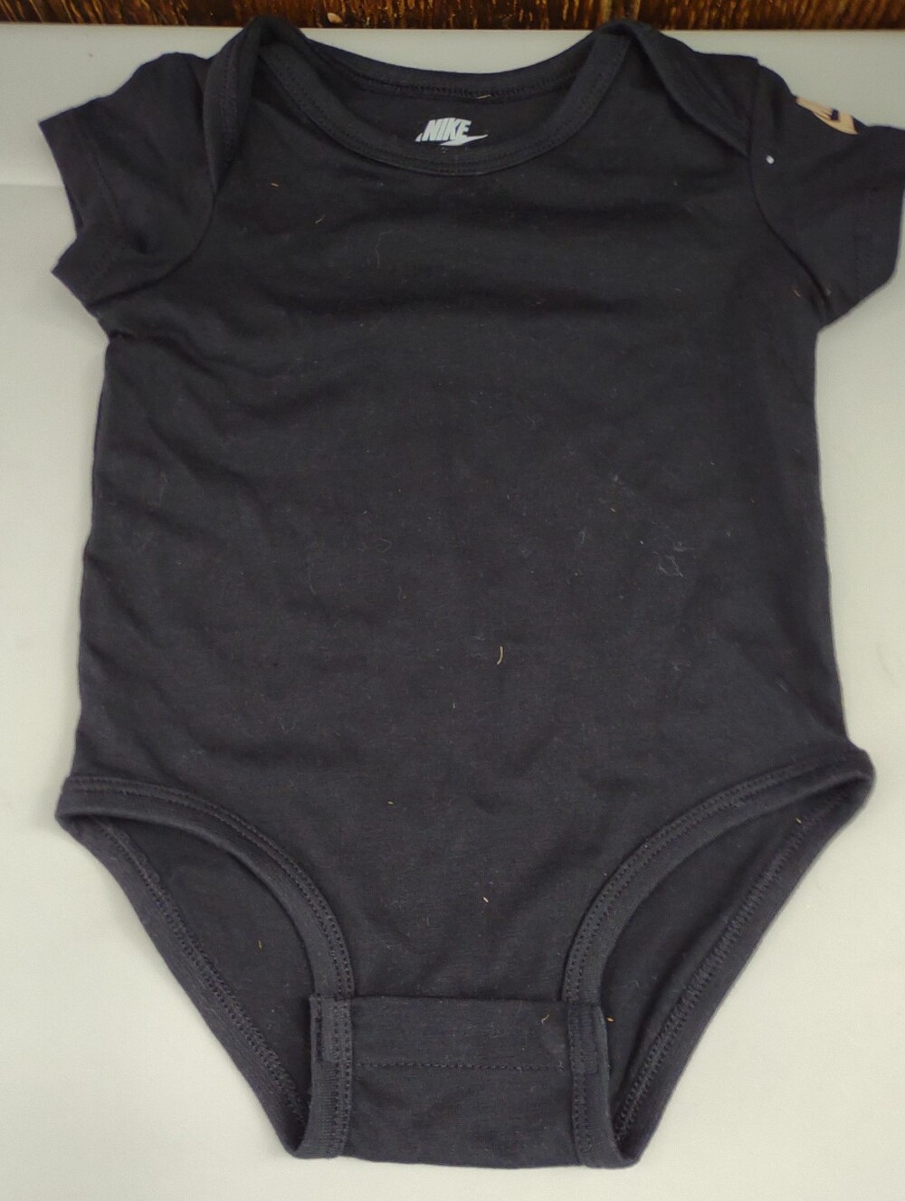 Nike Black Short-Sleeve Baby Bodysuit 6M